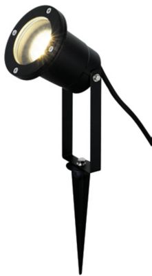 Spot à piquer LED GU10 Shelby 345lm IP54 noir GoodHome