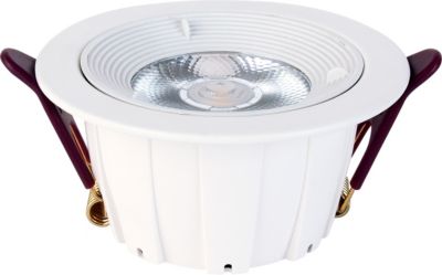 Spot COB LED downlight rond blanc dimmable 7W (Eq. 56W) Diam 98mm 4000K 36 degrés