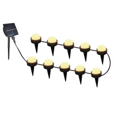 Spot de balisage solaire à planter ou fixer au mur LED Lumisky 0,09W IP65 80lm blanc chaud L.12m