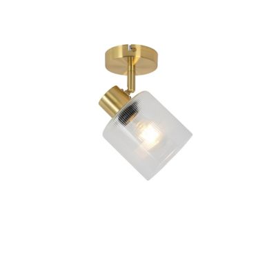 Spot de plafond Art déco doré avec verre ajustable - Laura