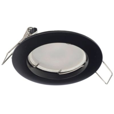 Spot de plafond encastrable Ziva Black IP20, rond, noir, EDO777308 EDO
