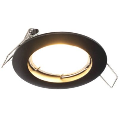 Spot de plafond encastrable Ziva Black IP20, rond, noir, EDO777308 EDO