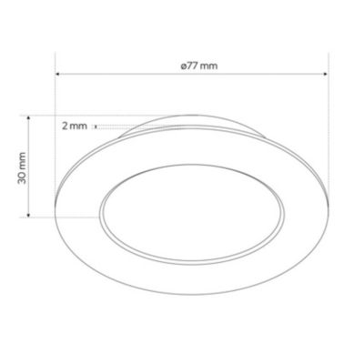 Spot de plafond encastrable Ziva Black IP20, rond, noir, EDO777308 EDO