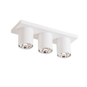 Spot de plafond moderne blanc 3 lumières - Tubo