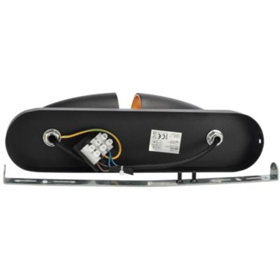 Spot de plafond orientable 26cm, rampe, IP20, 2xGU10, noir avec anneau doré OVO 2 EDO