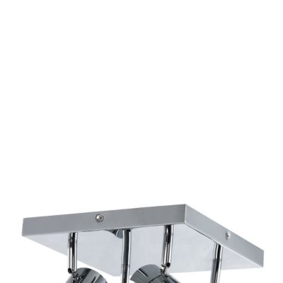 Spot de salle de bain 4 lumières GU10 5W IP44 GoodHome argent