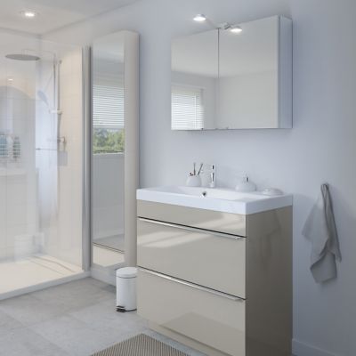 Spot de salle de bain Emera LED intégrée 480lm 7W IP44 variable GoodHome argent