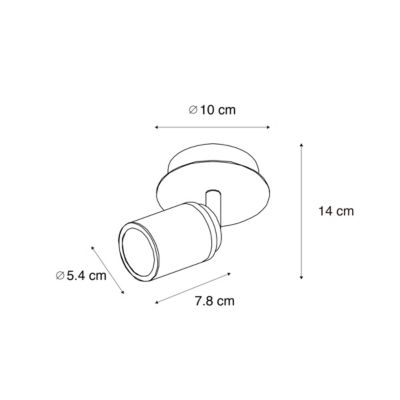 Spot de salle de bain moderne en laiton IP44 - Ducha