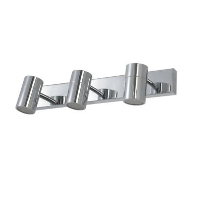 Spot de salle de bain Tellot 3 lumières G10 5W IP44 GoodHome argent