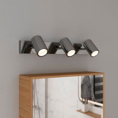 Spot de salle de bain Tellot 3 lumières G10 5W IP44 GoodHome argent