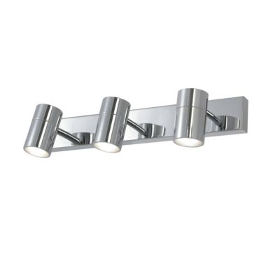 Spot de salle de bain Tellot 3 lumières G10 5W IP44 GoodHome argent