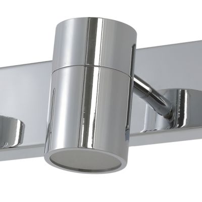 Spot de salle de bain Tellot 3 lumières G10 5W IP44 GoodHome argent
