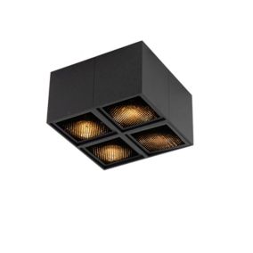 Spot design noir 4 lumières - Qubo Honey