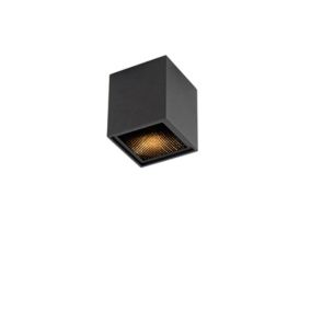 Spot design noir apparent GU10 50mm - Qubo Honey