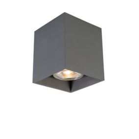 Spot en saillie moderne gris foncé GU10 50mm - Qubo
