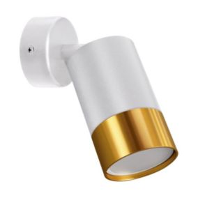 Spot en saillie Orientable BLANC et OR pour Ampoule GU10 - SILAMP