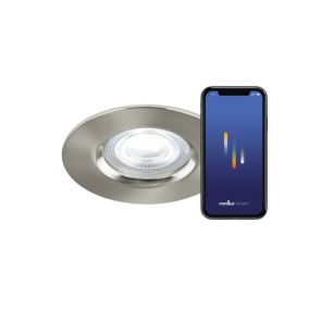 Spot encastré DON SMART, Matière plastique, Couleur Brossé Nickel, LED Module, H.5.4, IP65 / NORDLUX Intérieur