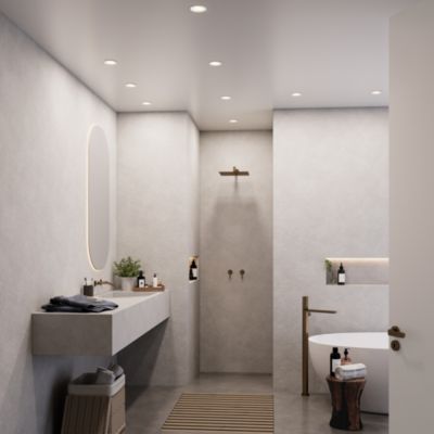 Spot encastré DORADO 3 kit, salle de bain, Métal  Blanc, LED Module, H.3.6, IP65 / NORDLUX Intérieur