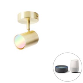 Spot encastré intelligent en laiton orientable avec Wifi GU10 - Jeana