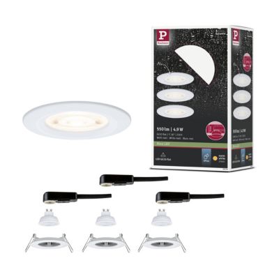 Spot encastré LED Nova GU10 Flat rigide IP44 3x4,9W 3x550lm 230V 2700K ...