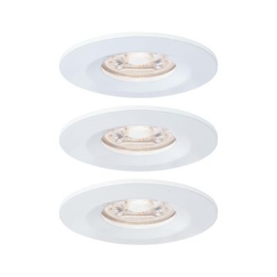 Spot encastré LED Nova Mini Coin Kit de base fixe IP44 rond 65 mm Coin 3x4W 3x310lm 230V 2700K Blanc dépoli