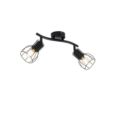 Spot encastré moderne noir 2 lumières orientables - Botu