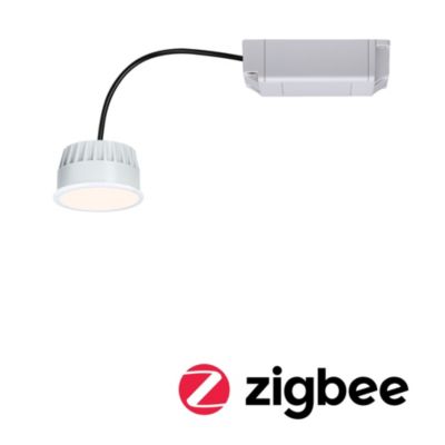 Spot encastré modulaire LED Smart Home Zigbee 3.0 Blanc chaud Coin Kit de 1 rond 51 mm Coin 6W 470lm 230V gradable 2700K Satiné
