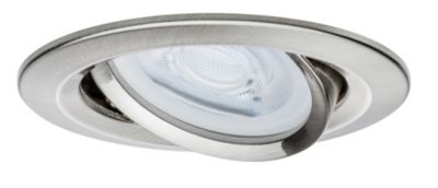 Spot encastré Nova orientable rond 84mm 50 GU10 max. 35W 230V gradable Acier brossé