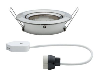 Spot encastré Nova orientable rond 84mm 50 GU10 max. 35W 230V gradable Acier brossé