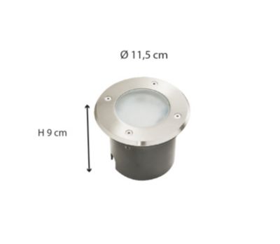 Spot encastré rond IP67 (700lm 3000K A++) - Gris - Voltman