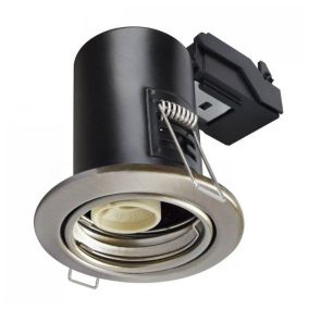 Spot encastrable anti-feu downlight Nickel satiné GU10 IP20 V-TAC - 3686