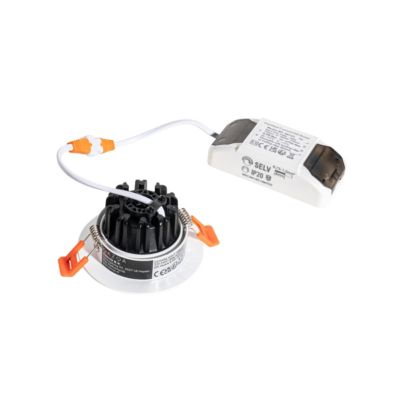 Spot encastrable blanc 6,8 cm avec LED 545 lm à intensité variable IP65 - Gaius