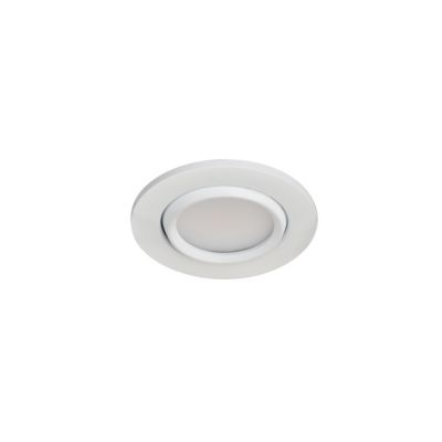 Spot encastrable Burnell LED intégrée blanc neutre dimmable IP65 450lm 6.2W Ø8.5xH.4cm blanc GoodHome