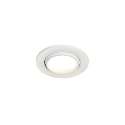 Spot encastrable Burnell LED intégrée blanc neutre dimmable IP65 450lm 6.2W Ø8.5xH.4cm blanc GoodHome