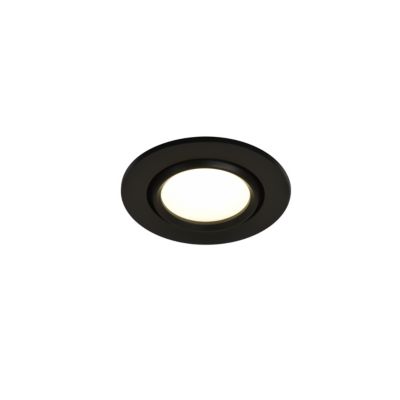 Spot encastrable Burnell LED intégrée blanc neutre dimmable IP65 450lm 6.2W Ø8.5xH.4cm noir GoodHome