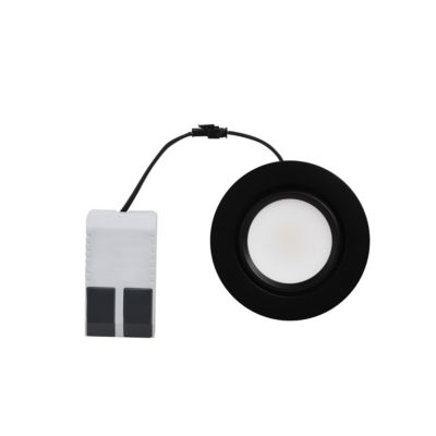 Spot encastrable Burnell LED intégrée blanc neutre dimmable IP65 450lm 6.2W Ø8.5xH.4cm noir GoodHome