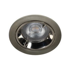 Spot encastrable Caius LED GU10 Ø8,5cm IP44 345lm 50W 5.2W GoodHome blanc neutre chrome