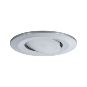 Spot encastrable Calla LED intégrée 4000K IP65 680lm rond orientable chrome mat Paulmann