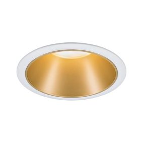 Spot encastrable Cole LED intégrée blanc chaud IP44 470lm Ø8cm doré finition blanche Paulmann