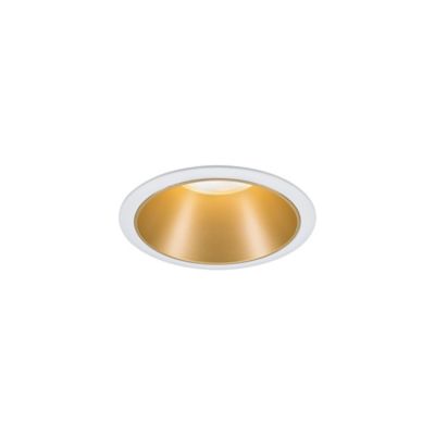 Spot encastrable Cole LED intégrée blanc chaud IP44 470lm Ø8cm doré finition blanche Paulmann