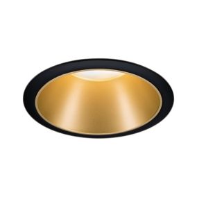 Spot encastrable Cole LED intégrée blanc chaud IP44 470lm Ø8cm doré finition noire Paulmann