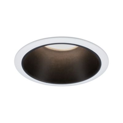 Spot encastrable Cole LED intégrée blanc chaud IP44 470lm Ø8cm noir finition blanche Paulmann