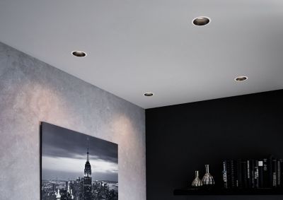 Spot encastrable Cole LED intégrée blanc chaud IP44 470lm Ø8cm noir finition blanche Paulmann