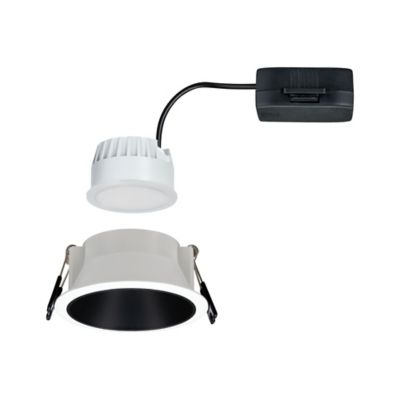 Spot encastrable Cole LED intégrée blanc chaud IP44 470lm Ø8cm noir finition blanche Paulmann