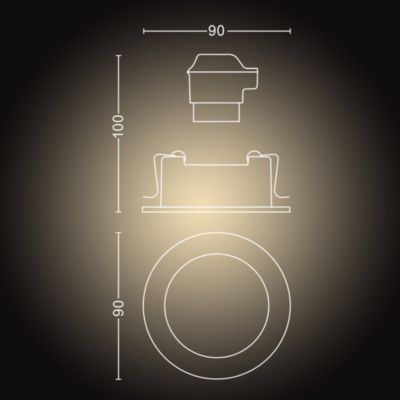 Spot encastrable connecté dimmable GU10 1050 lm IP20 5 W Philips Hue argent