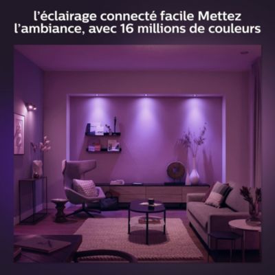 Spot encastrable connecté dimmable GU10 350 lm IP20 5,7 W Philips Hue blanc