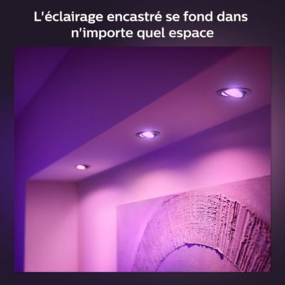 Spot encastrable connecté dimmable GU10 350 lm IP20 5,7 W Philips Hue blanc