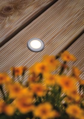 Spot encastrable d'extérieur solaire LED integrée acier gris IP67 2W 60lm 230V Paulmann