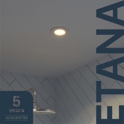 Spot encastrable Etana LED intégrée blanc chaud IP65 410lm 4.7W Ø8.5cmxH.3.1cm métal blanc GoodHome