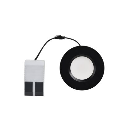 Spot encastrable Etana LED intégrée blanc chaud IP65 410lm 4.7W Ø8.5cmxH.3.1cm métal noir GoodHome